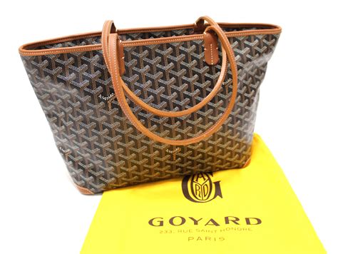 black and grey goyard|goyard black and brown tote.